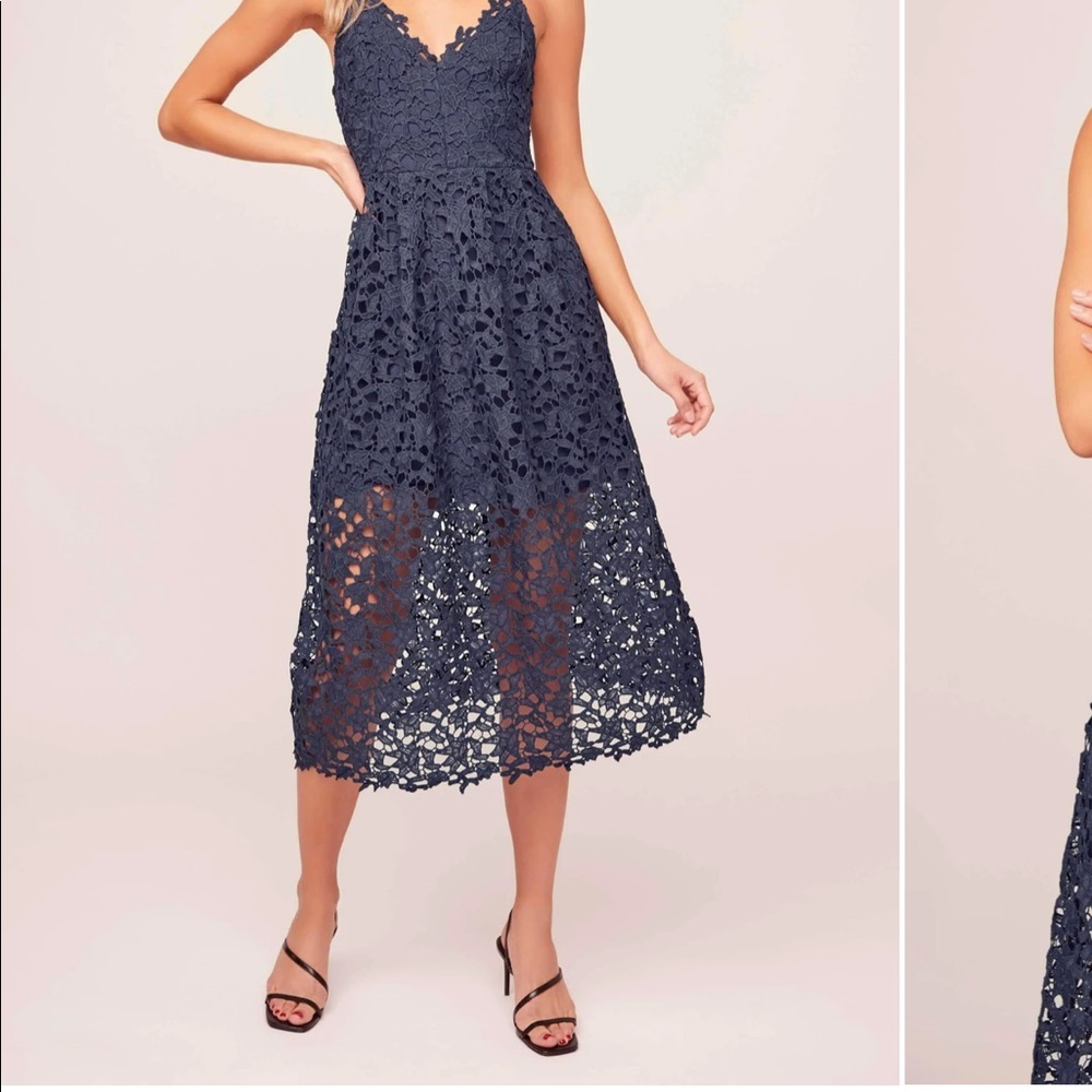 ASTR the Label Lace A Line Midi Dress